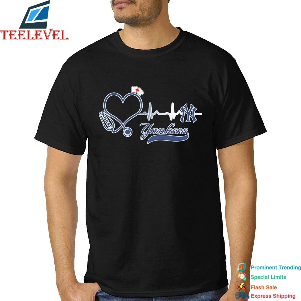 Official New York Yankees Stethoscope Nurse Heart Shirts