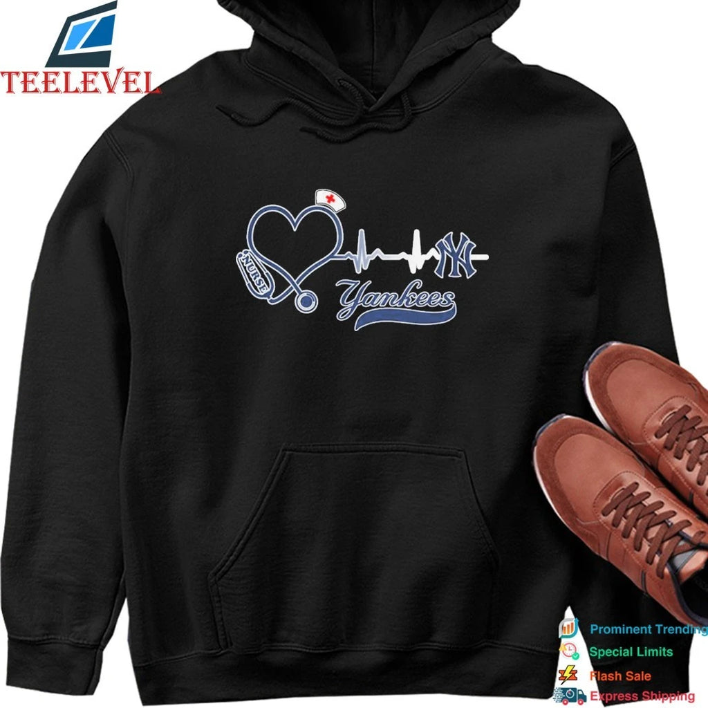 Official New York Yankees Stethoscope Nurse Heart Shirts