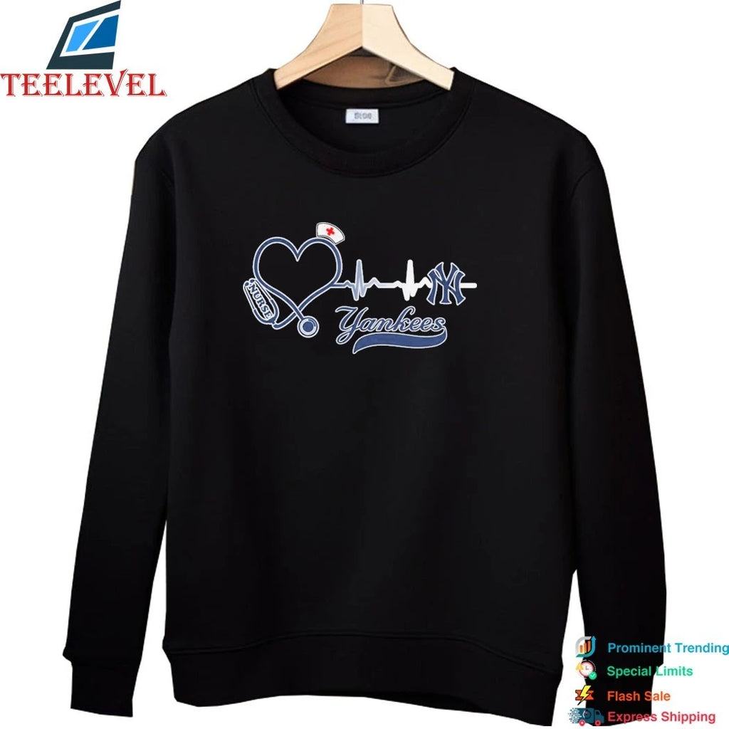 Official New York Yankees Stethoscope Nurse Heart Shirts