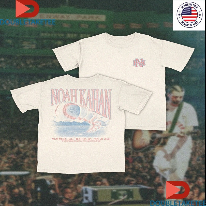 Official Noah Kahan X Boston Red Sox MGM Music Hall Boston Ma Nov 20 2025 Shirts