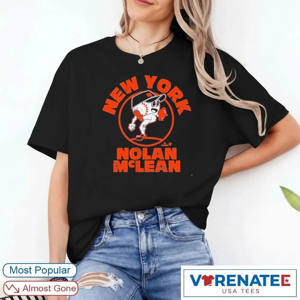 Official Nolan McLean Lightning New York Mets MLB Baseball Buddies T-Shirt