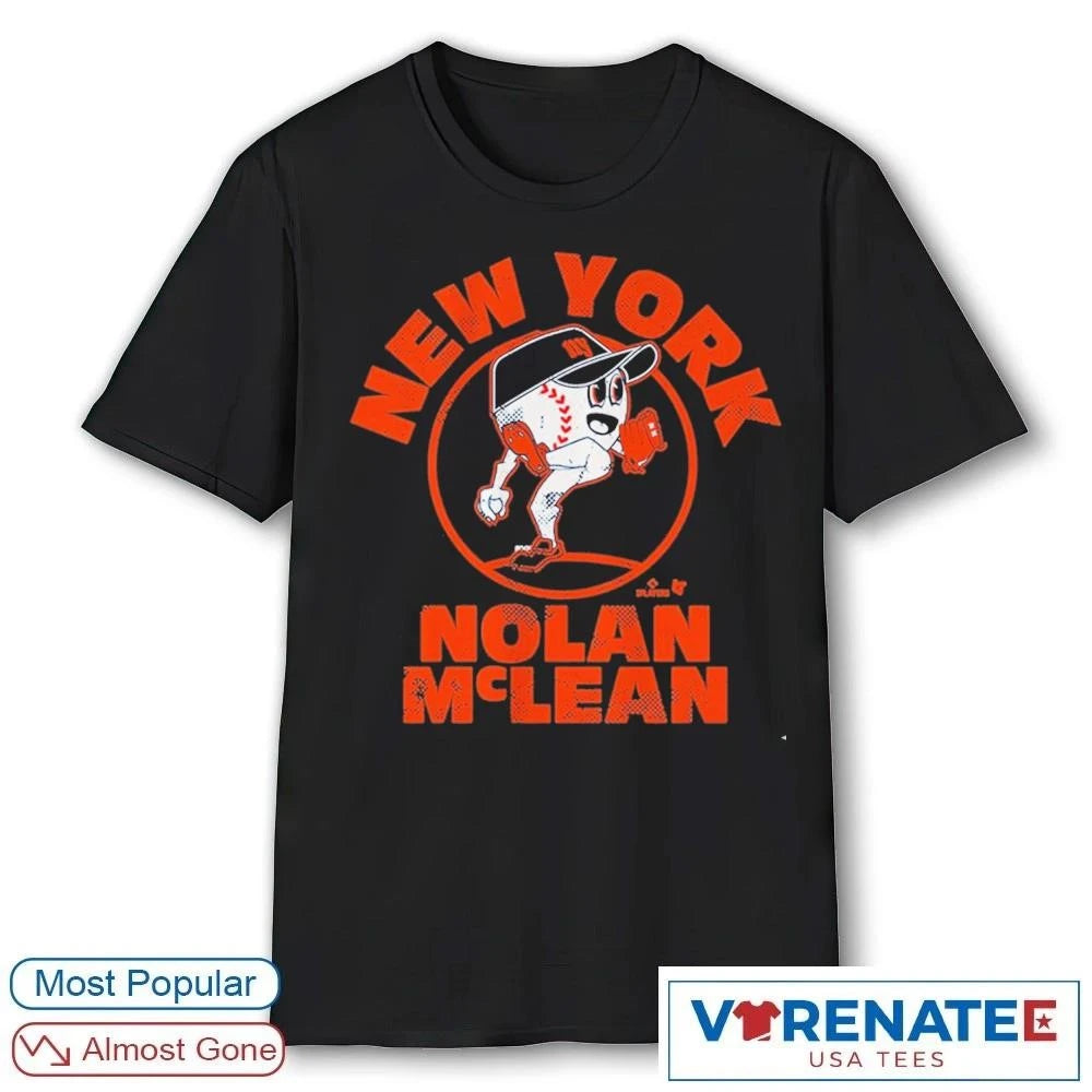 Official Nolan McLean Lightning New York Mets MLB Baseball Buddies T-Shirt