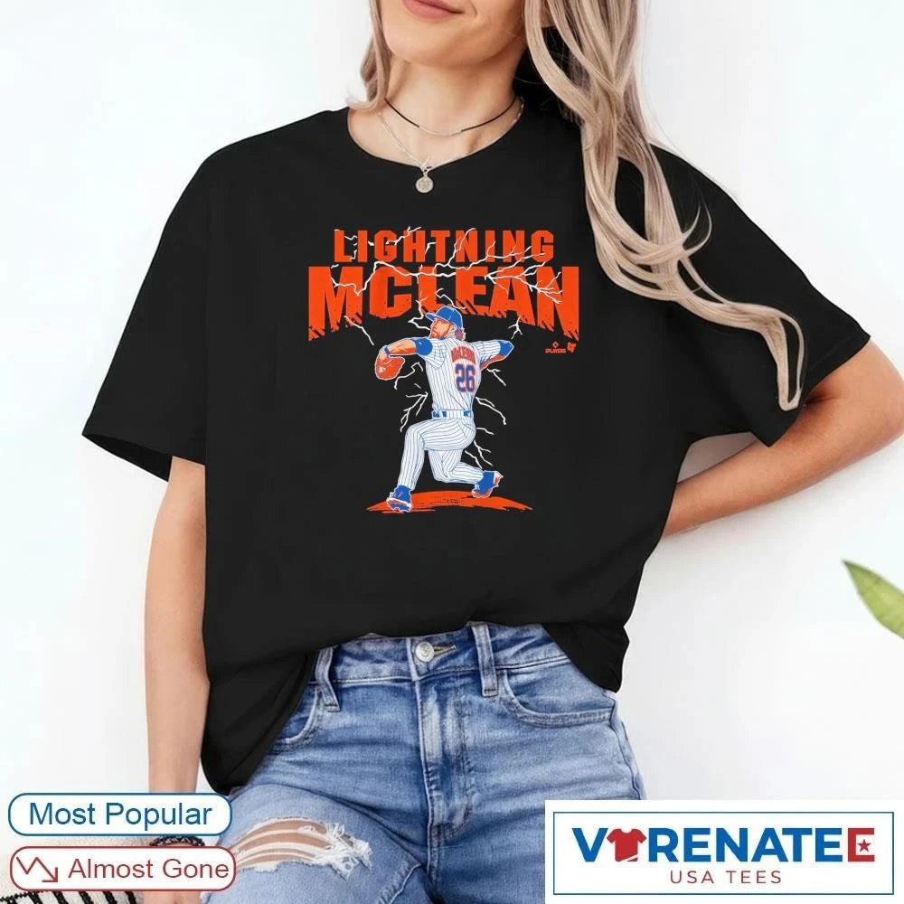 Official Nolan McLean Lightning New York Mets MLB T-Shirt