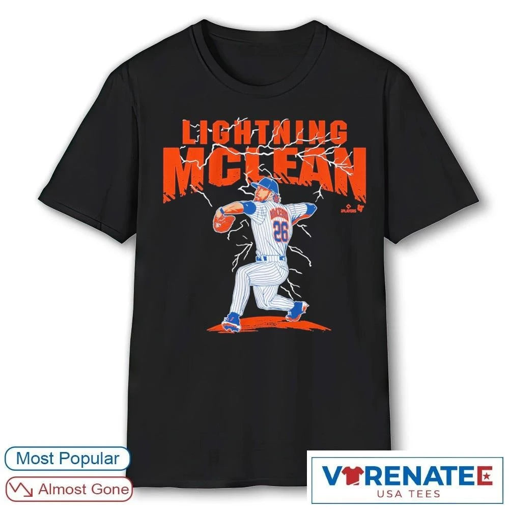 Official Nolan McLean Lightning New York Mets MLB T-Shirt