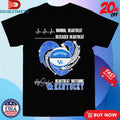 Official Normal Heartbeat Deceased Heartbeat Watching Kentucky Wildcats Diamond Heart Shirts