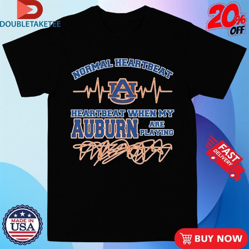 Official Normal Heartbeat Heartbeat When My Auburn Tigers Are Playing Shirts
