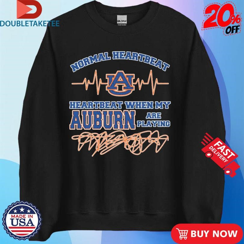 Official Normal Heartbeat Heartbeat When My Auburn Tigers Are Playing Shirts