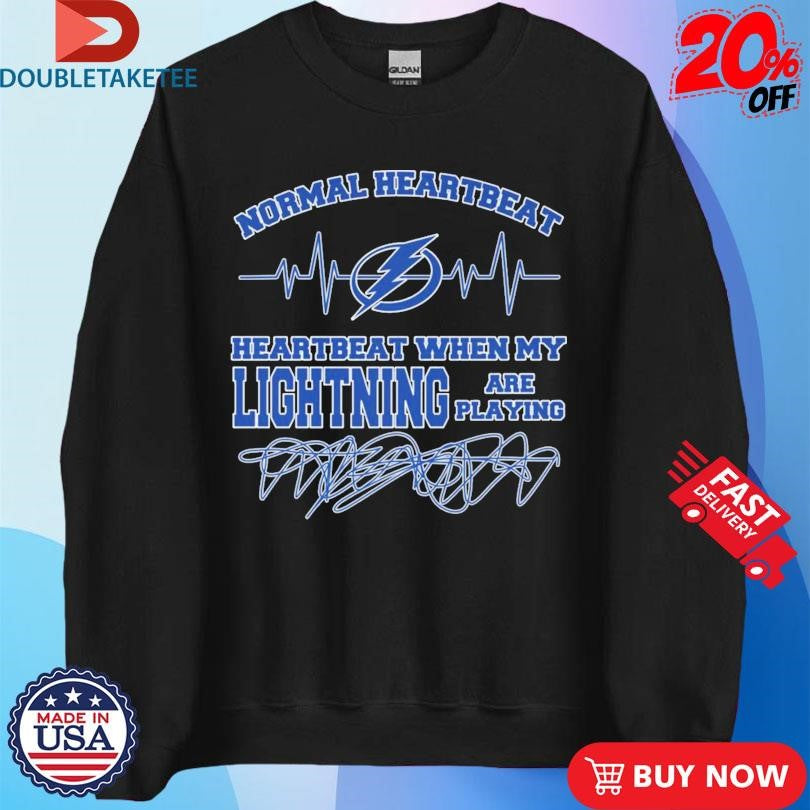 Official Normal Heartbeat Heartbeat When My Tampa Bay Lightning Are Playing Shirts