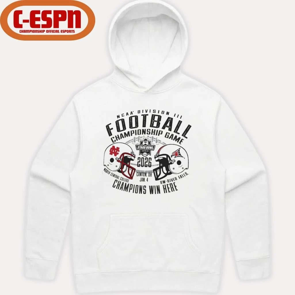 Official North Central Cardinals Vs UW-River Falls 2025 NCAA DIII Football Championship Game Matchup Shirt