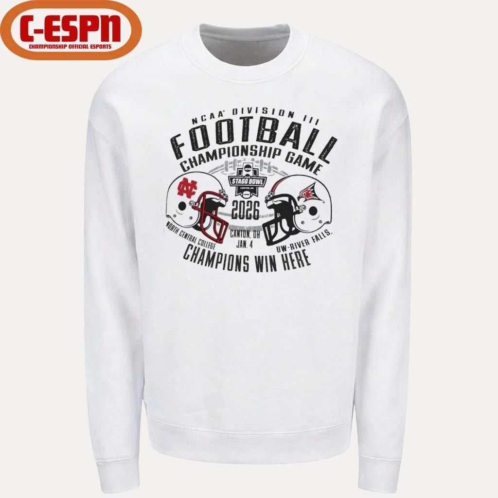 Official North Central Cardinals Vs UW-River Falls 2025 NCAA DIII Football Championship Game Matchup Shirt