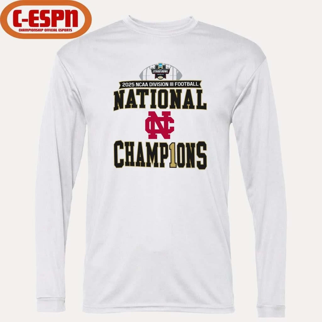 Official North Central College 2025 NCAA DIII Football National Champions T-Shirt