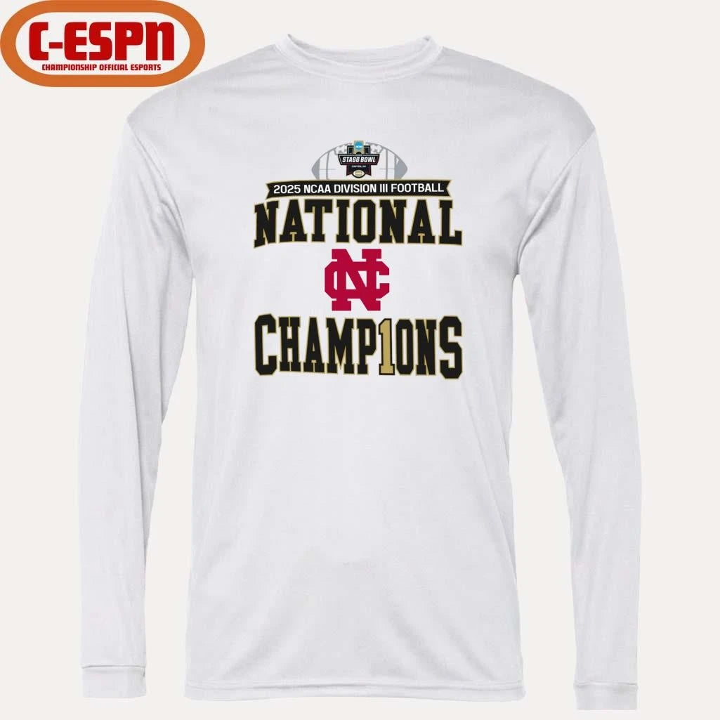 Official North Central College 2025 NCAA DIII Football National Champions T-Shirt