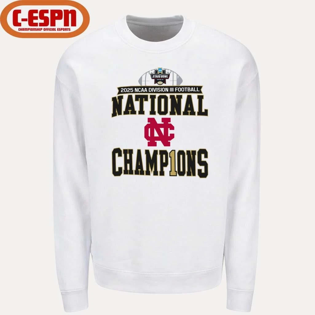Official North Central College 2025 NCAA DIII Football National Champions T-Shirt