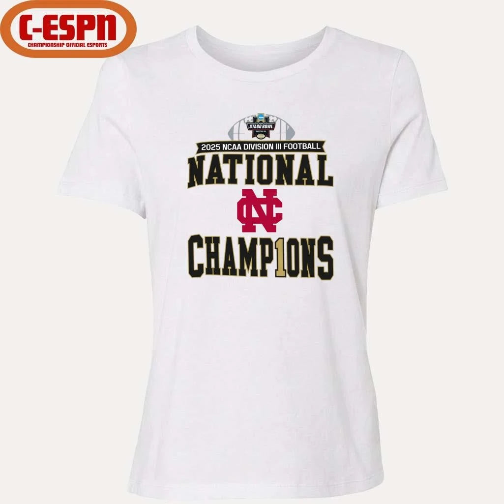 Official North Central College 2025 NCAA DIII Football National Champions T-Shirt