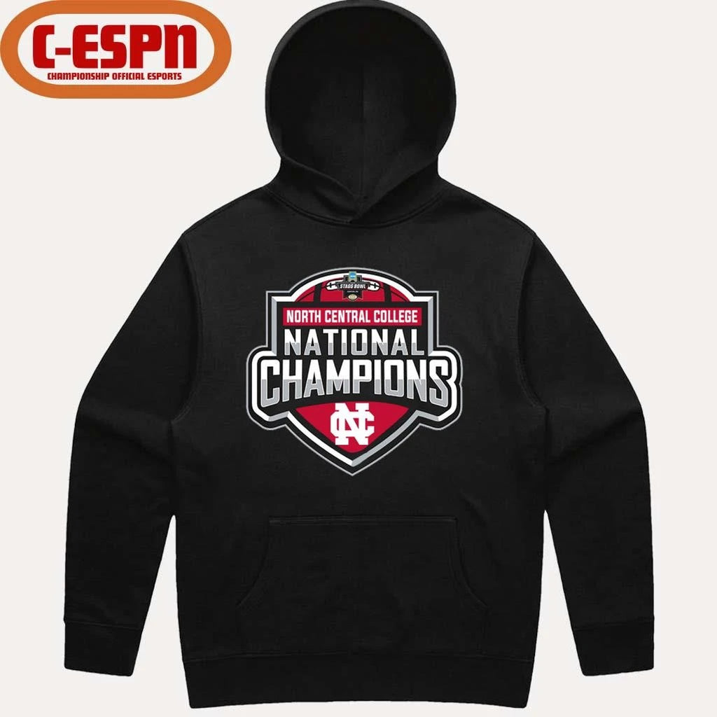 Official North Central College Cardinals 2025-26 DIII Football National Champions Logo T-Shirt