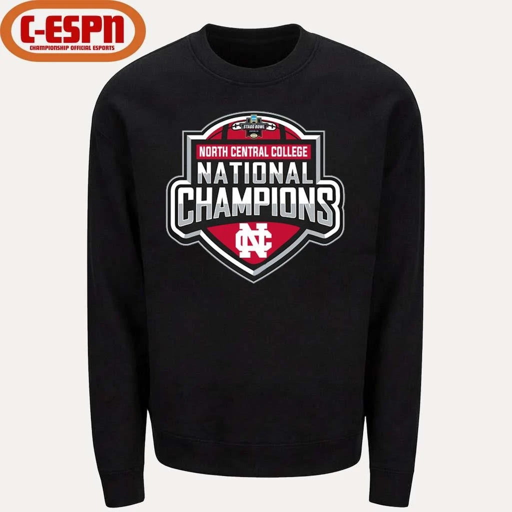 Official North Central College Cardinals 2025-26 DIII Football National Champions Logo T-Shirt