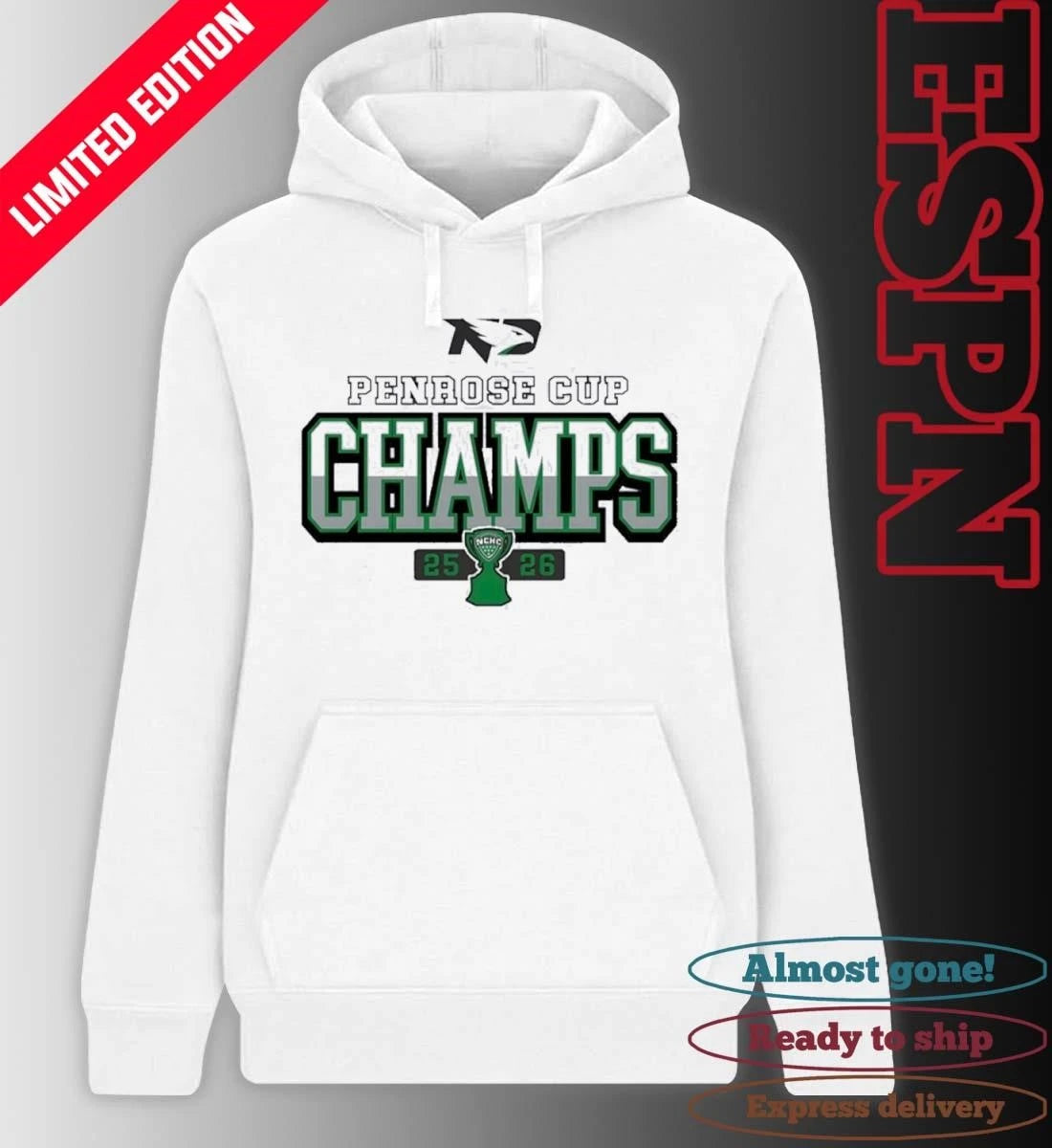 Official North Dakota Hockey 2026 Penrose Cup Champions Shirt
