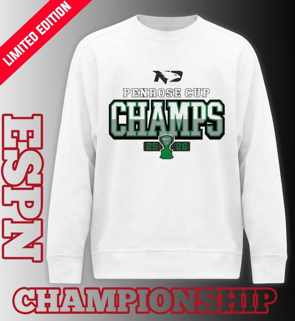 Official North Dakota Hockey 2026 Penrose Cup Champions Shirt