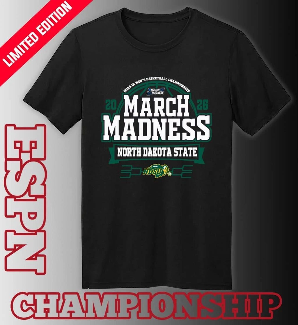 Official North Dakota State Jackrabbits March Madness 2026 NCAA DI Men’s Basketball Tournament T-Shirt