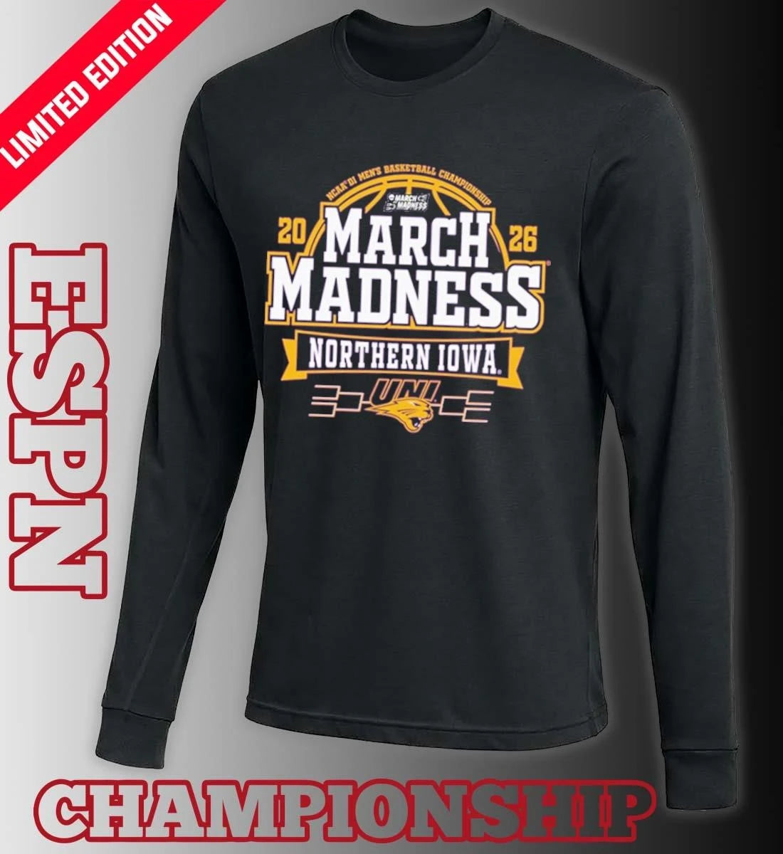 Official Northern Iowa Panthers 2026 Men’s Basketball March Madness Bound Shirt