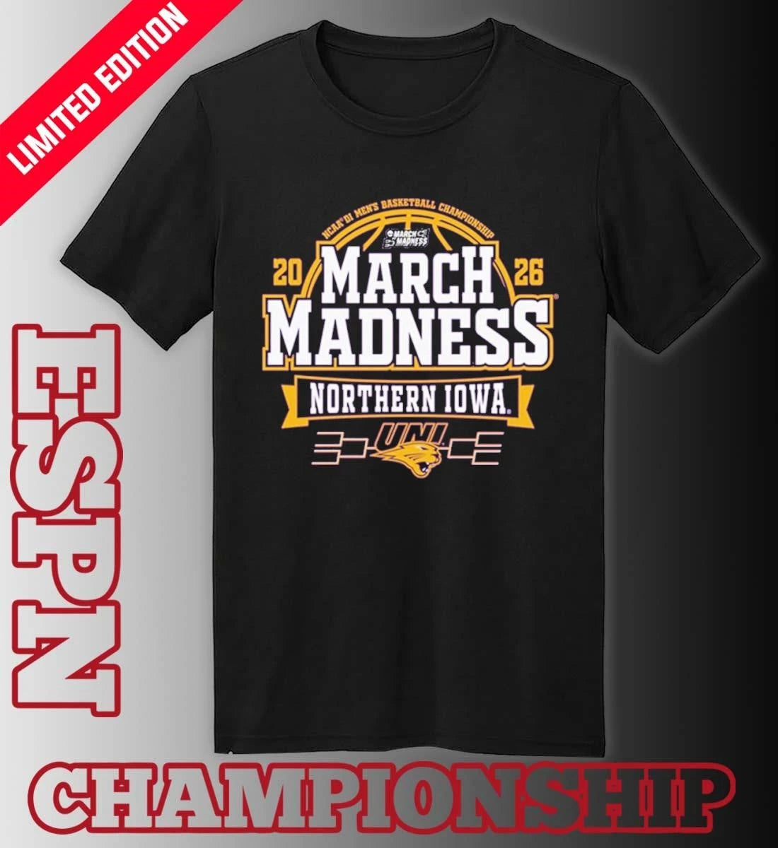 Official Northern Iowa Panthers 2026 Men’s Basketball March Madness Bound Shirt