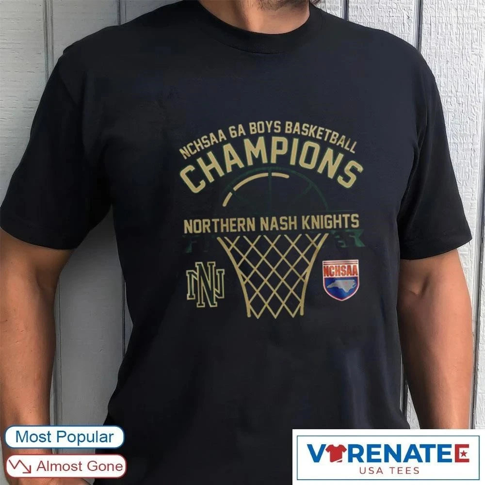 Official Northern Nash Knights 6A Boys NCHSAA Champions 2026 T-Shirt