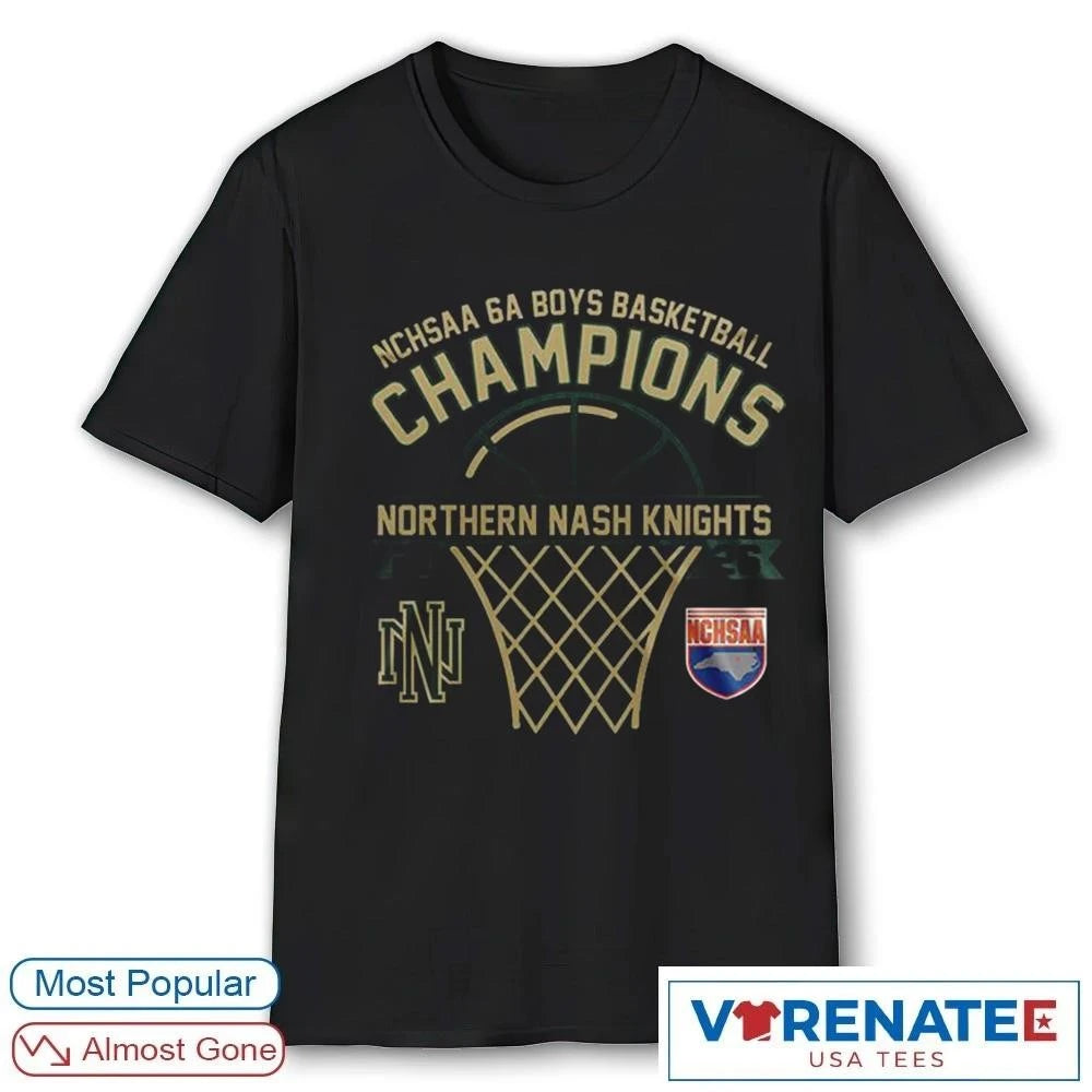 Official Northern Nash Knights 6A Boys NCHSAA Champions 2026 T-Shirt