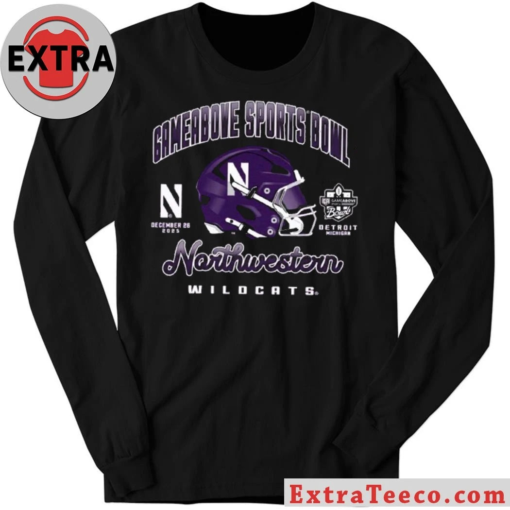 Official Northwestern Wildcats 2025 GameAbove Sports Bowl GameAbove Sports Bowl December 26, 2025 Ford Field in Detroit, Michigan, USA Shirt