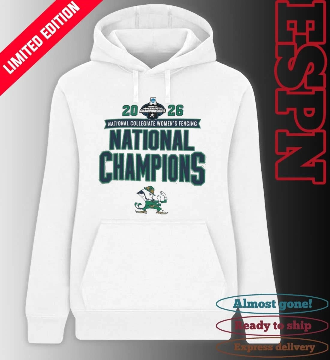 Official Notre Dame Fighting Irish NCAA Women’s Fencing National Champions T-Shirt
