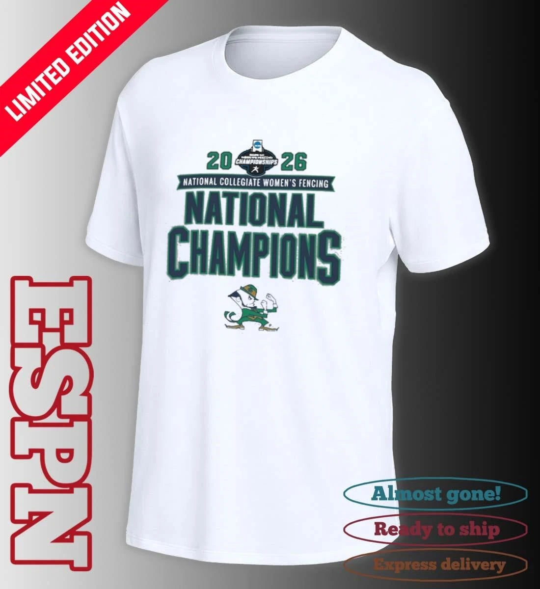 Official Notre Dame Fighting Irish NCAA Women’s Fencing National Champions T-Shirt