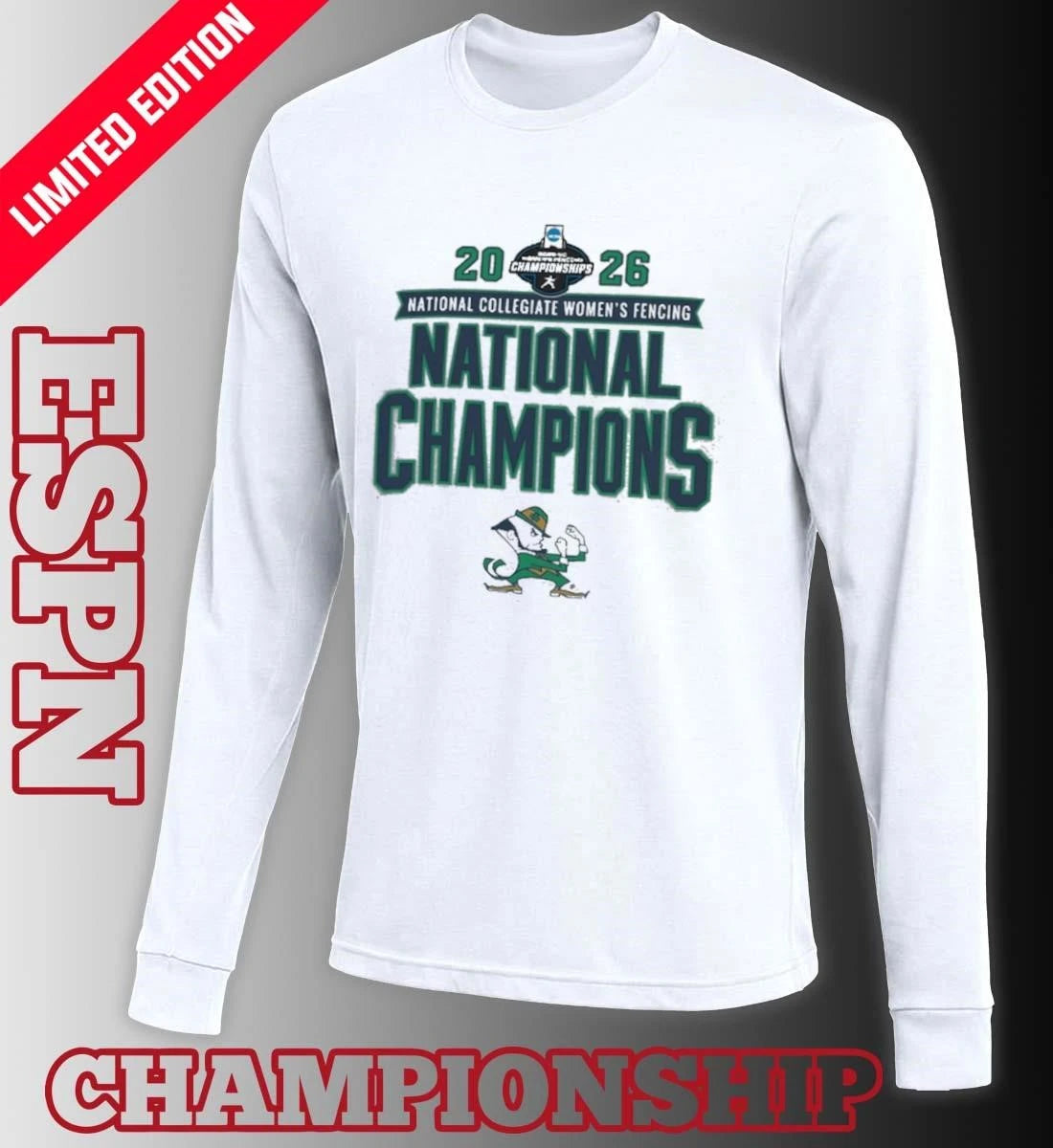 Official Notre Dame Fighting Irish NCAA Women’s Fencing National Champions T-Shirt