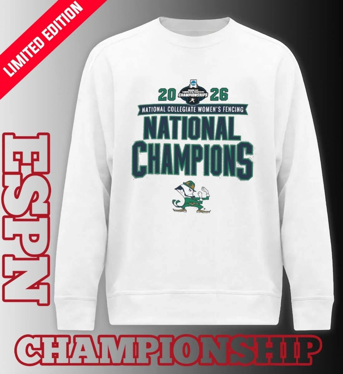 Official Notre Dame Fighting Irish NCAA Women’s Fencing National Champions T-Shirt