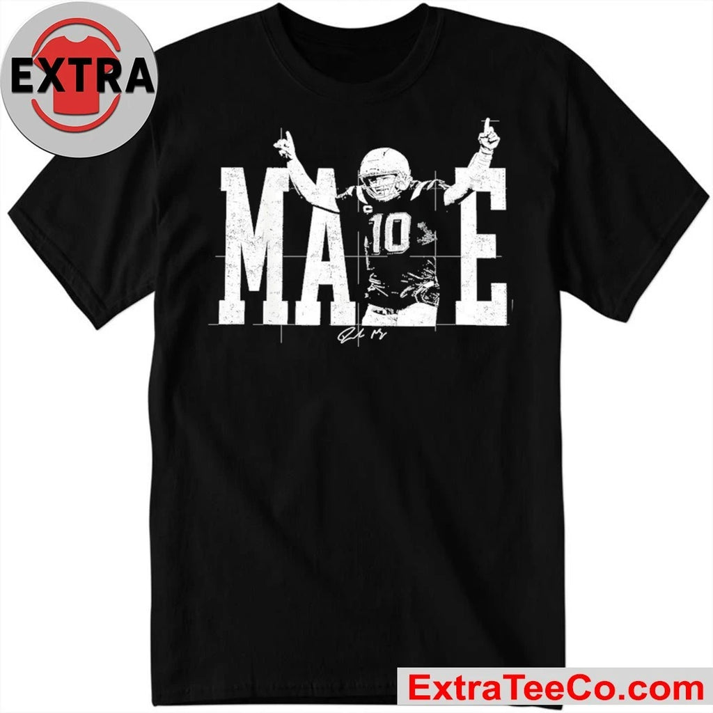 Official Number 10 Drake Maye QB Football Fan Signature Shirt