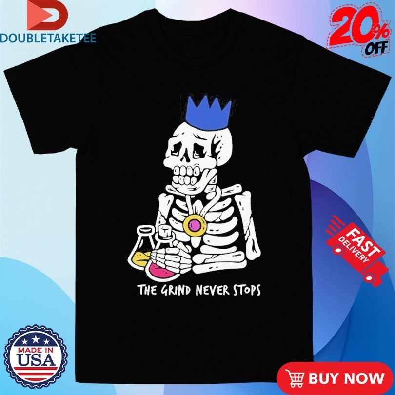 Official OSRS The Grind Never Stops Skeleton Shirts