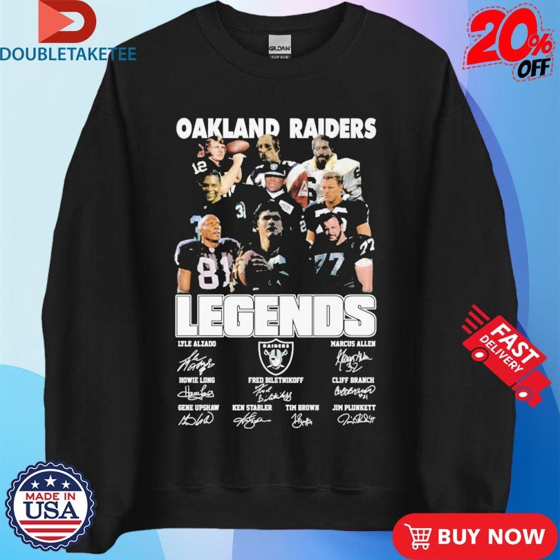 Official Oakland Raiders Legends Signatures Shirts