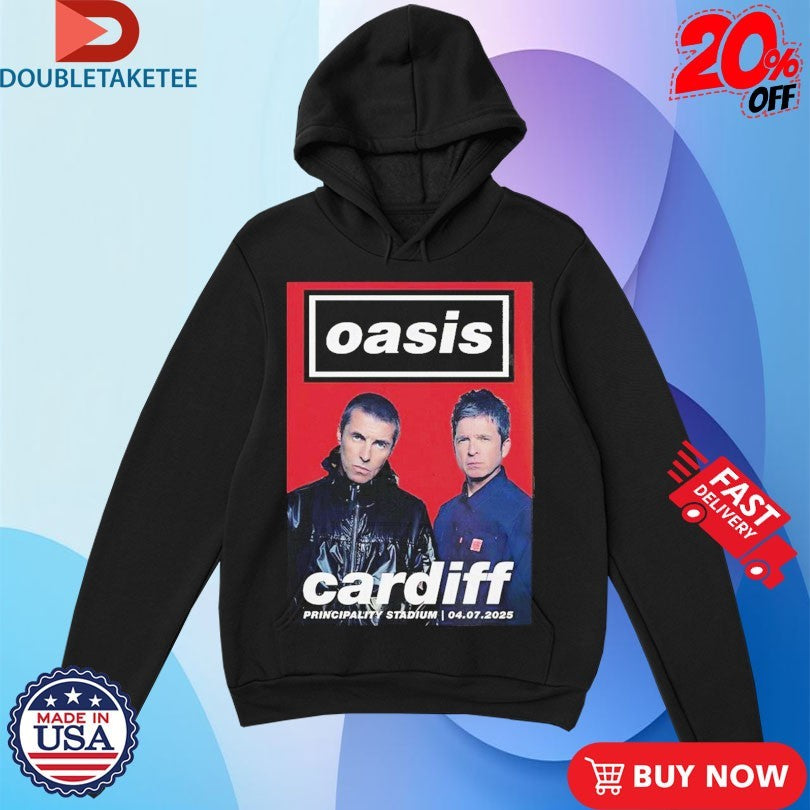 Official Oasis At Principality Stadium In Cardiff Wales On July 4 2025 Reunion Tour Shirts