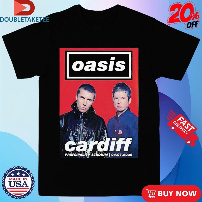 Official Oasis At Principality Stadium In Cardiff Wales On July 4 2025 Reunion Tour Shirts
