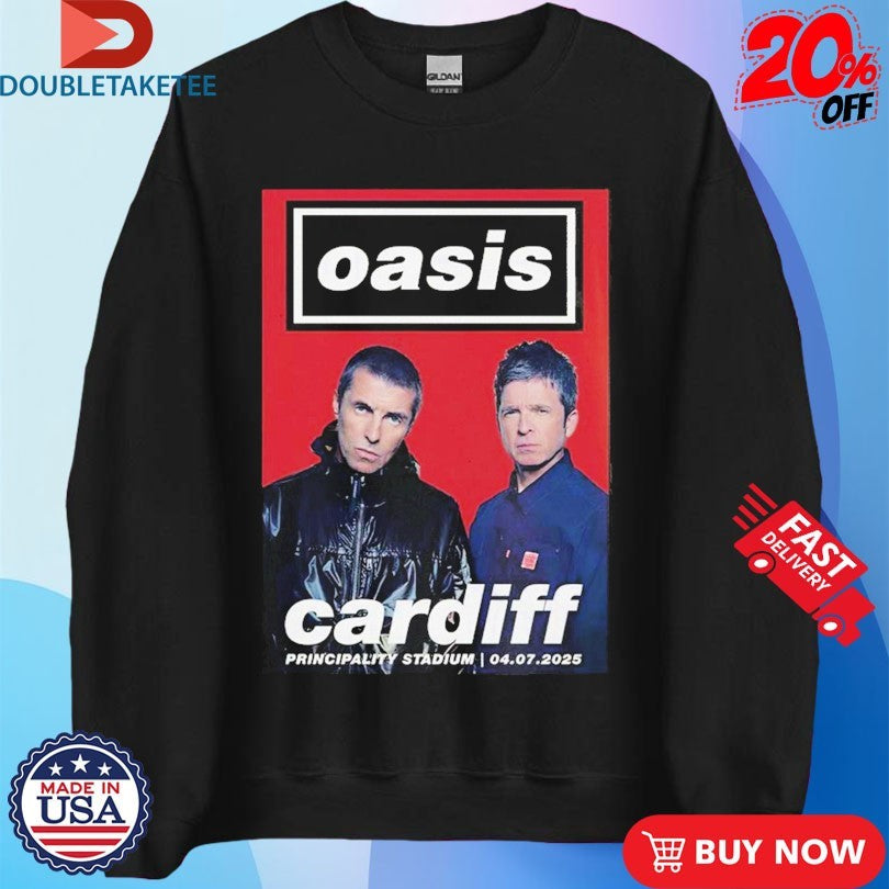Official Oasis At Principality Stadium In Cardiff Wales On July 4 2025 Reunion Tour Shirts