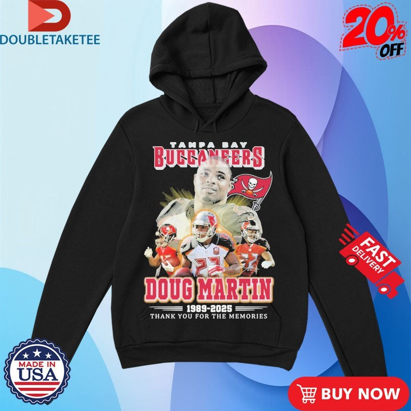Official Official Doug Martin Tampa Bay Buccaneers 1989 2025 Thank You For The Memories Shirts