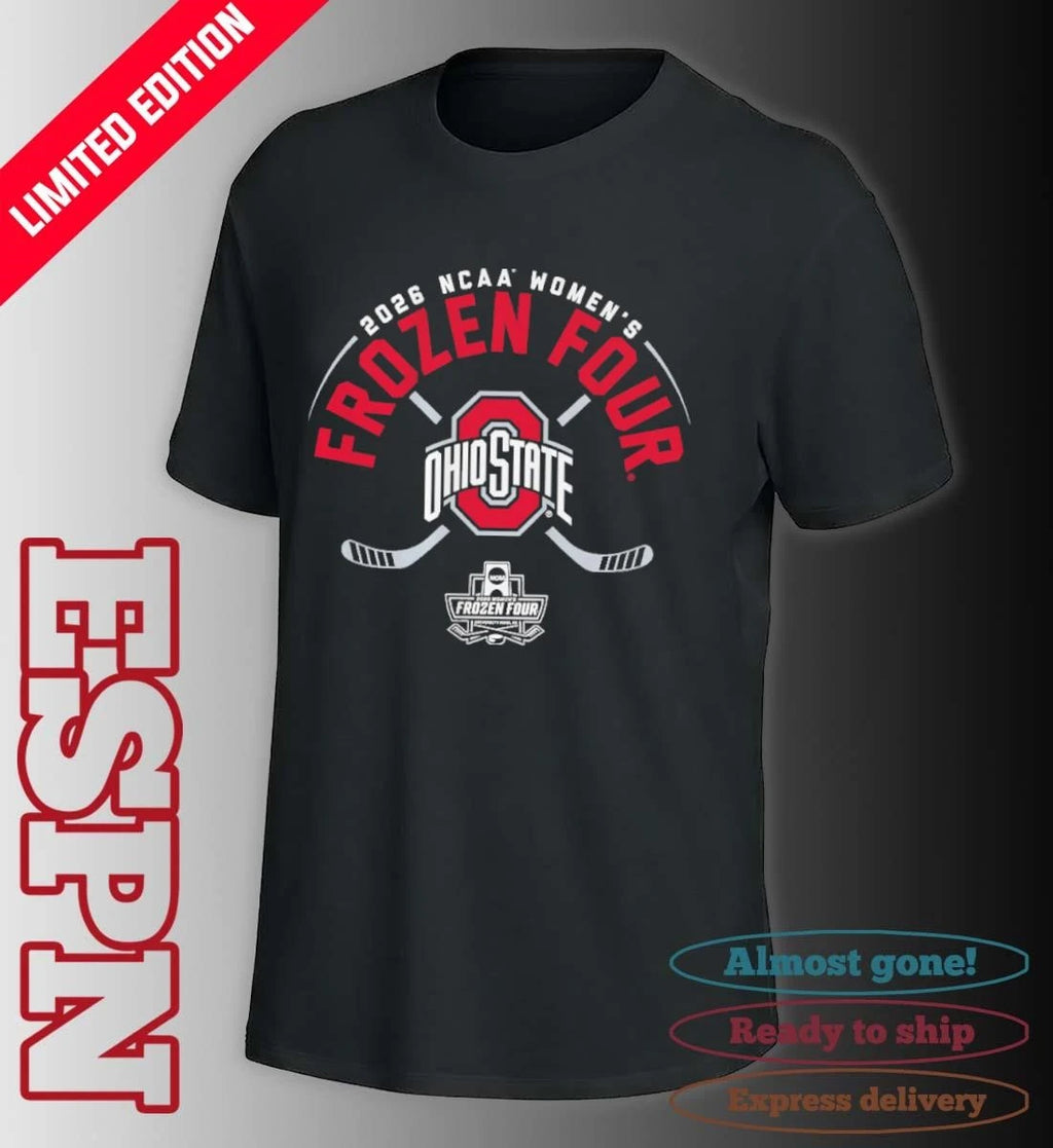 Official Ohio State Women’s Ice Hockey 2026 Frozen Four T-Shirt