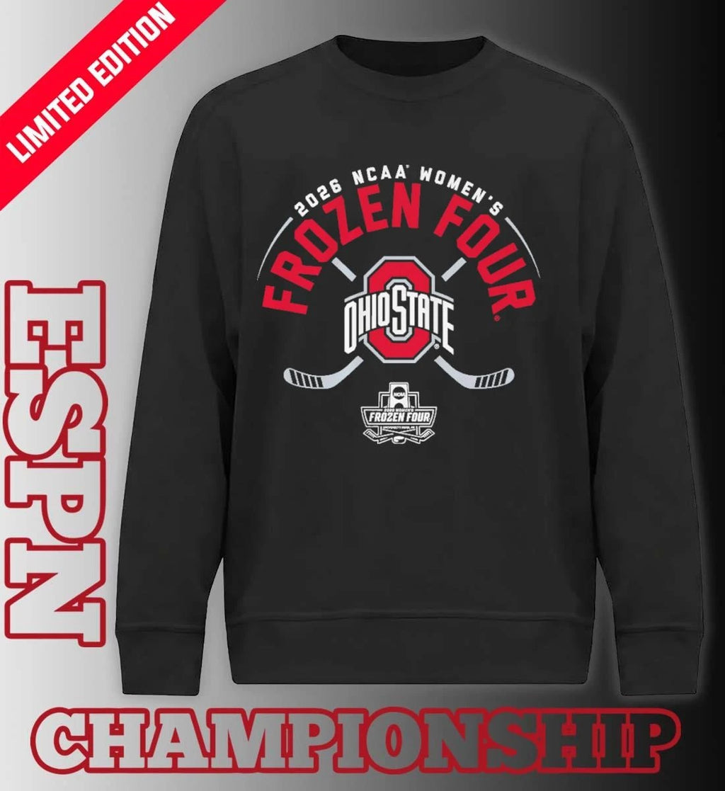 Official Ohio State Women’s Ice Hockey 2026 Frozen Four T-Shirt