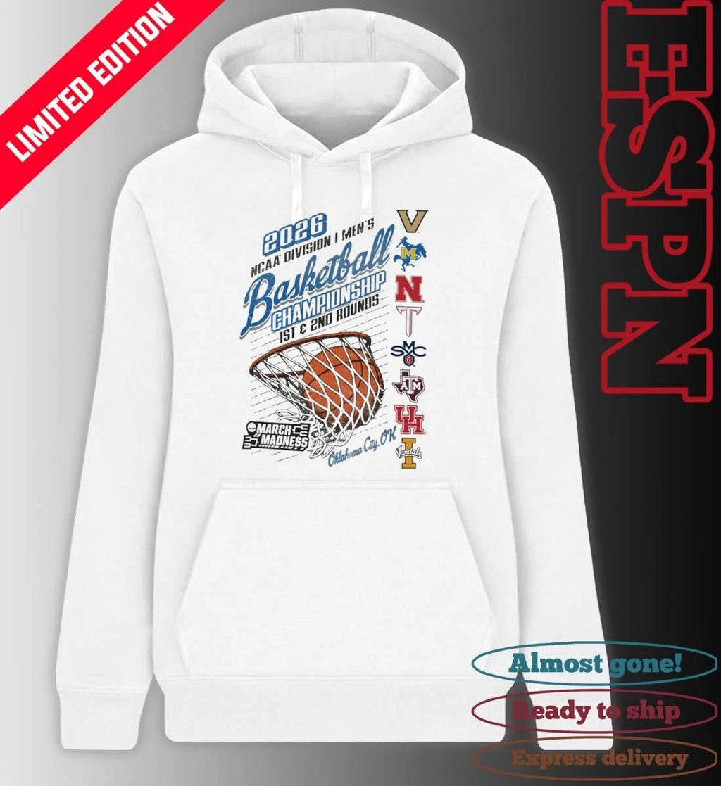 Official Oklahoma City, OK 2026 NCAA DI Men’s Basketball Championship – 1st, 2nd Rounds Shirt