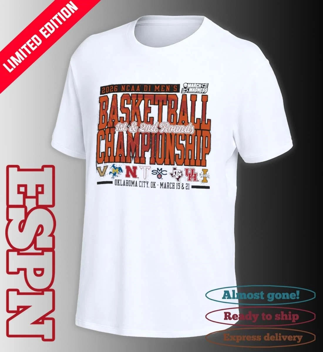 Official Oklahoma City, OK 2026 NCAA DI Men’s Basketball Championship – March 20 &amp; 22 T-Shirt