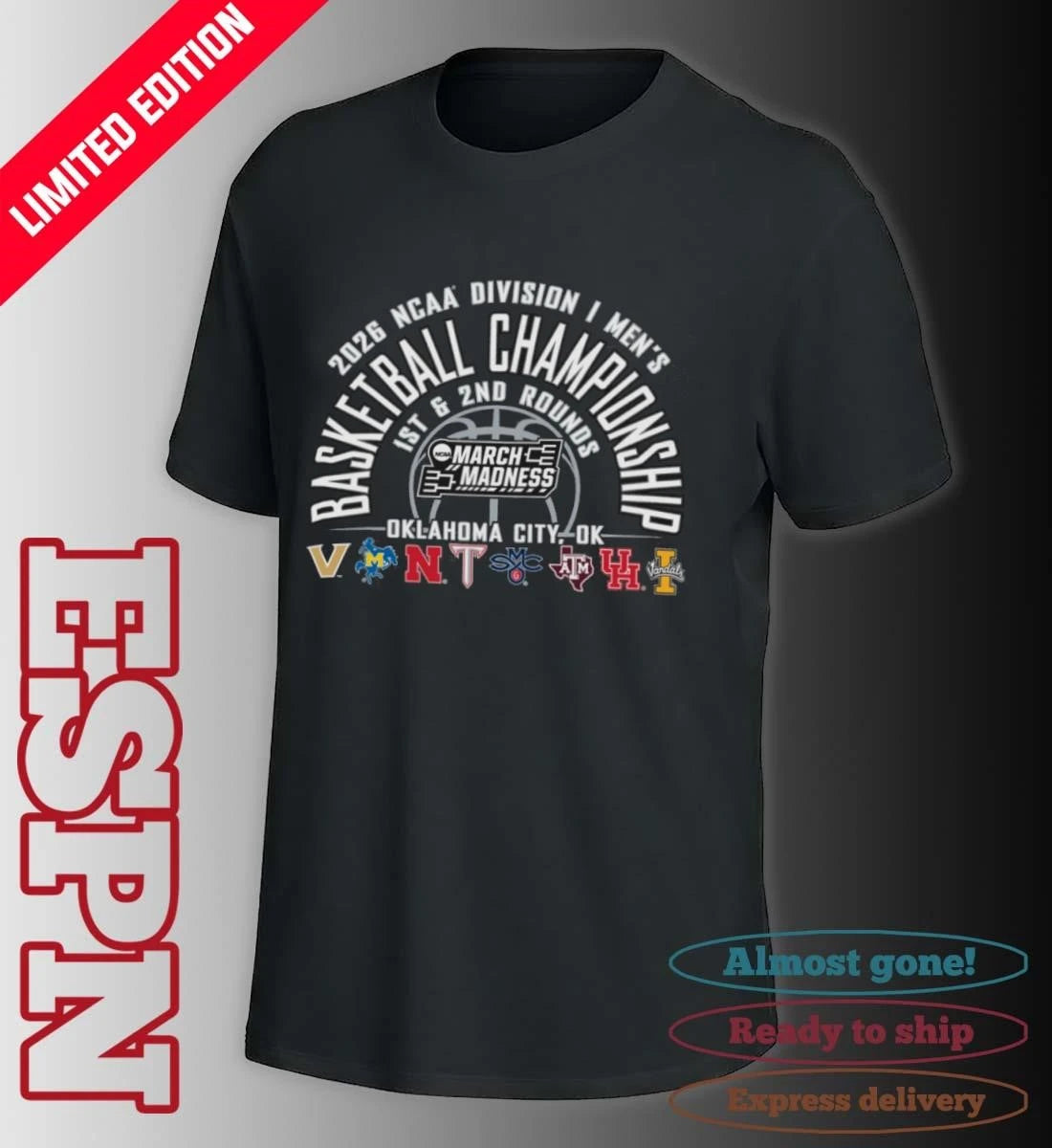 Official Oklahoma City Regional 2026 NCAA DI Men’s Basketball Championship Shirt