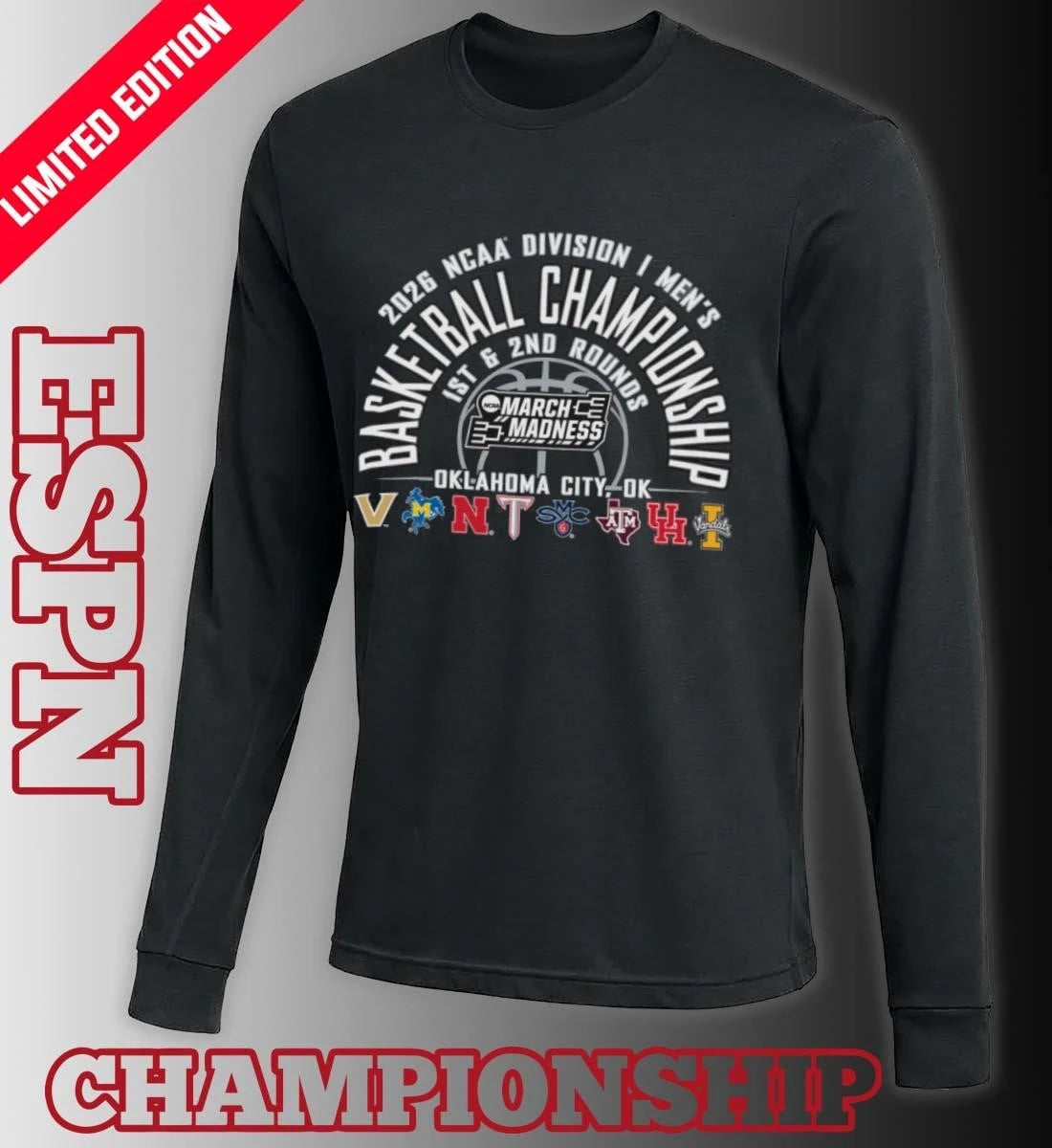 Official Oklahoma City Regional 2026 NCAA DI Men’s Basketball Championship Shirt