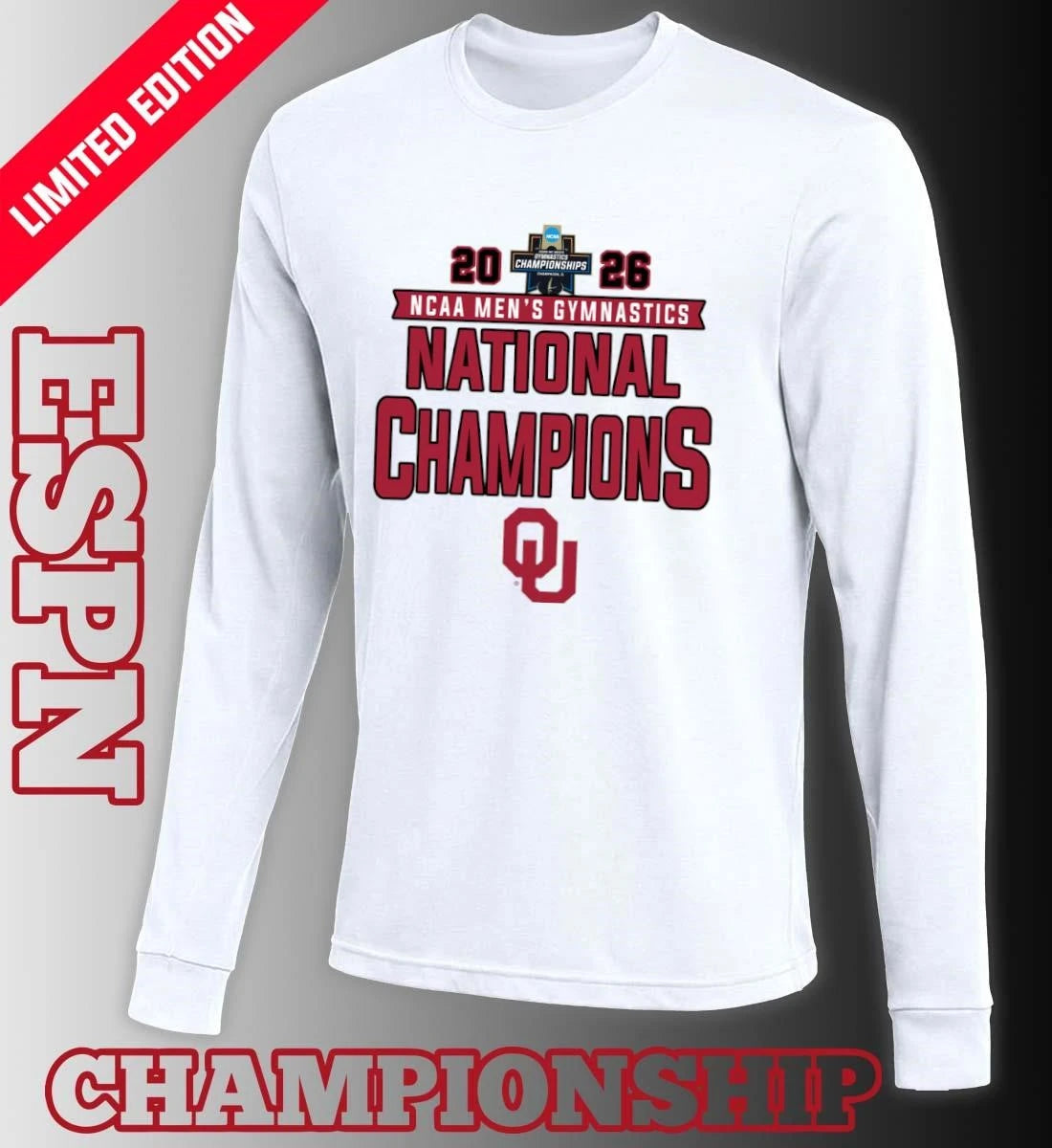 Official Oklahoma Sooners 2026 NCAA Men’s Gymnastics National Champions Shirt