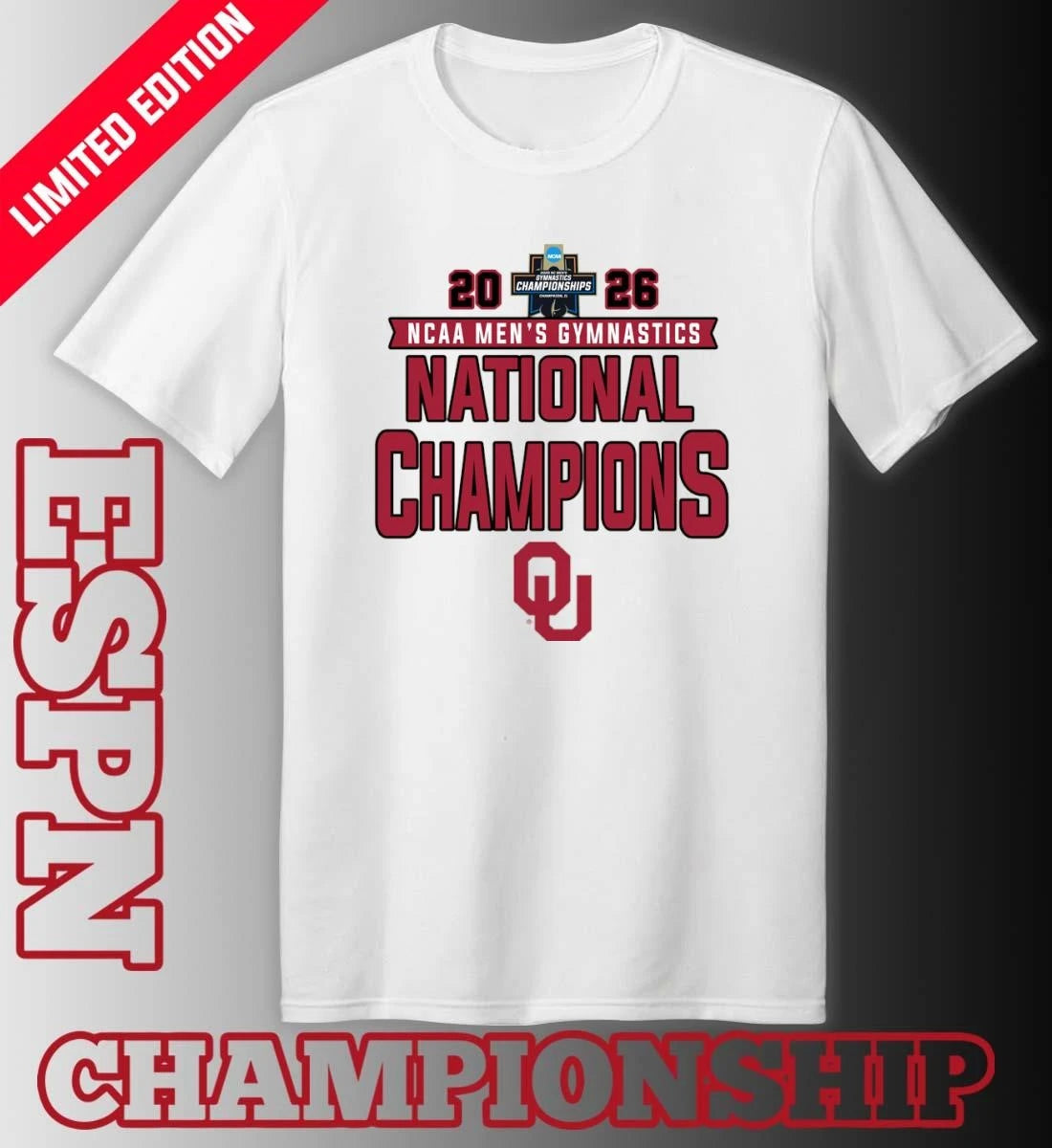 Official Oklahoma Sooners 2026 NCAA Men’s Gymnastics National Champions Shirt