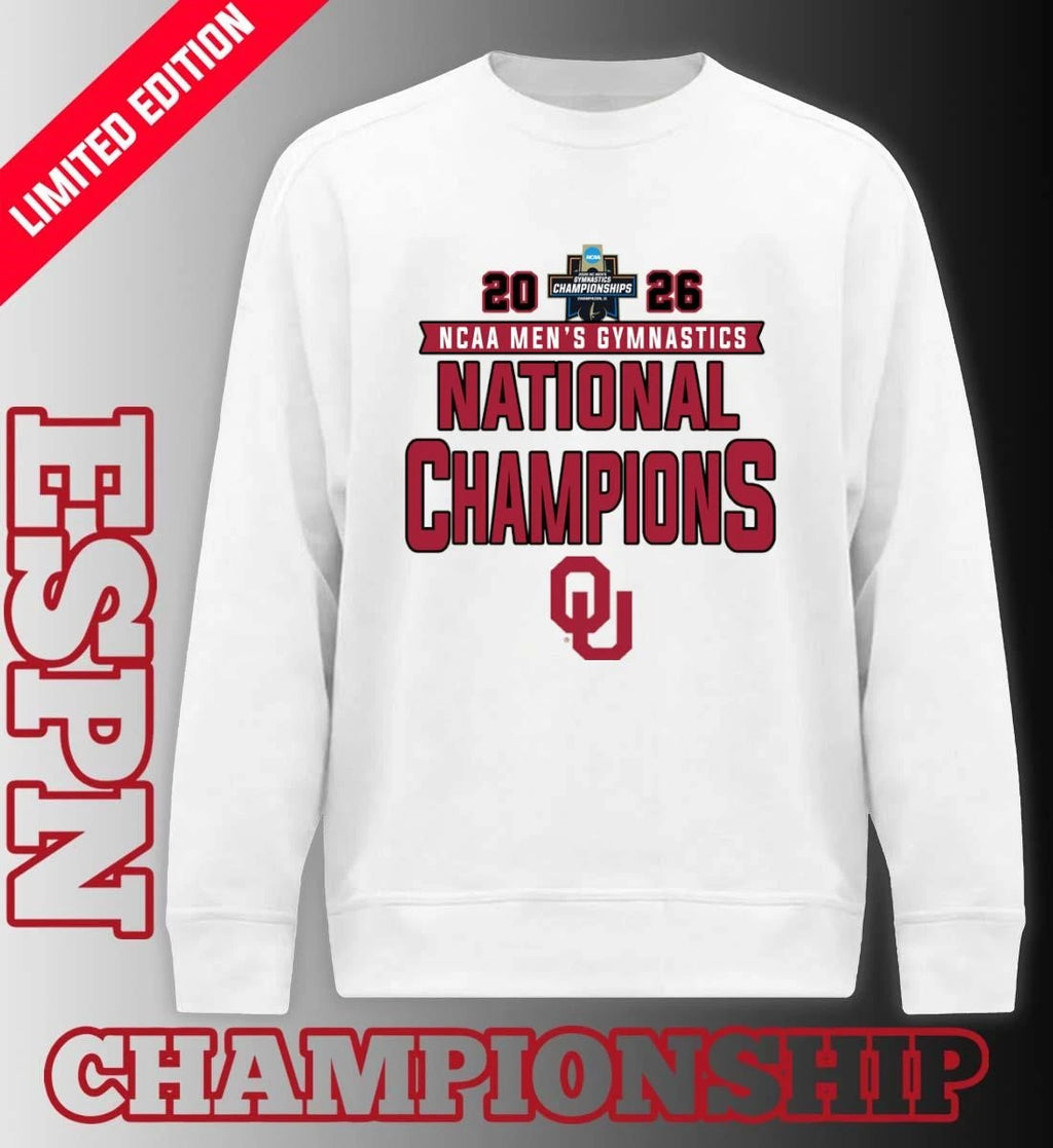 Official Oklahoma Sooners 2026 NCAA Men’s Gymnastics National Champions Shirt