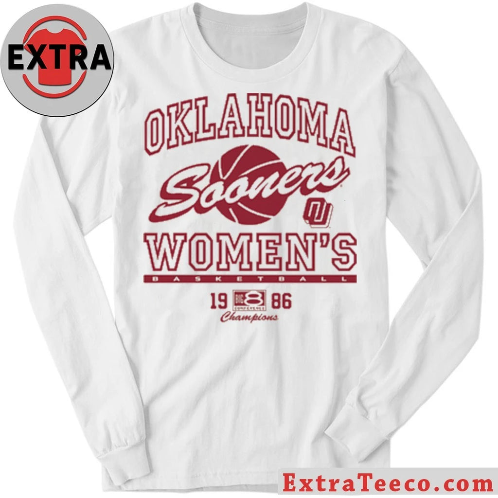 Official Oklahoma Women’s Basketball 1986 Big 8 Champs Heavyweight T-Shirt