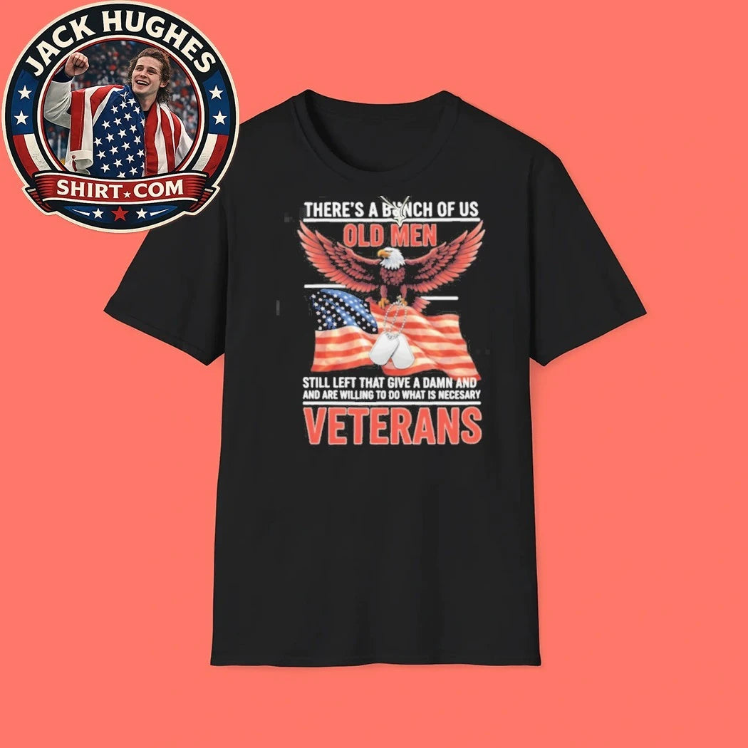 Official Old Men Veterans Still Give A Damn American Flag Dog Tags Shirt